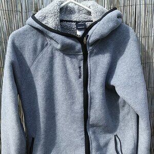 Reebok Fleece Faux Sherpa-Lined Hooded Jacket - S